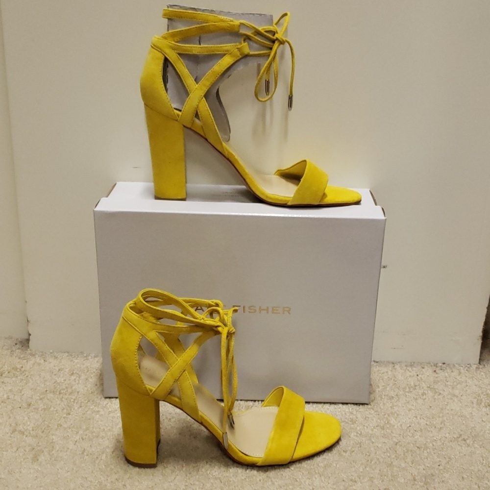 Yellow Marc Fisher Heeled Sandal (Fatima)